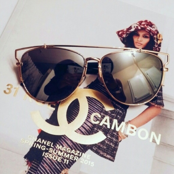 Karis' Kloset Accessories - Accessories | Gold oversized mirrored aviators